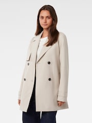 Forever New Cream Rhea Water Resistant Mid Length Trench Coat - Image 4 of 5