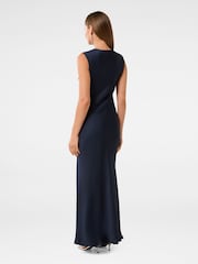 Forever New Blue Ava Draped Satin Maxi Dress - Image 2 of 4