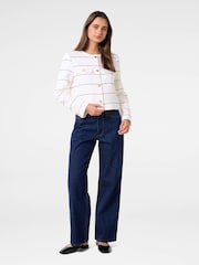 Forever New White Lila Stripe Boucle Jacket - Image 5 of 5