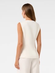 Forever New White Hattie Hook and Eye Waistcoat - Image 2 of 5