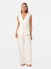 Forever New White Hattie Hook and Eye Waistcoat - Image 5 of 5