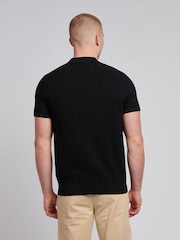 Schwarz - U.S. Polo Assn. Mens Zip Knit Polo Shirt - Bild 4 von 7