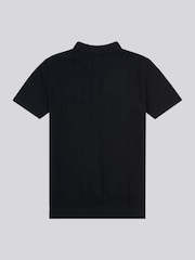 Schwarz - U.S. Polo Assn. Mens Zip Knit Polo Shirt - Bild 6 von 7