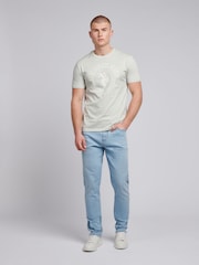 siva - ZDA Polo Assn. Moška majica USPA Circle Print 100% Cotton T-Shirt - Slika 3 iz 7