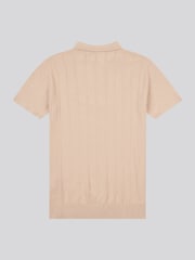 U.S. Polo Assn. Natural Mens Zip Knit  Polo Shirt - Image 6 of 7