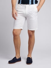 U.S. Polo Assn White Mens Linen Blend Chino Shorts - Image 1 of 9