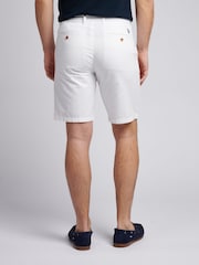 U.S. Polo Assn White Mens Linen Blend Chino Shorts - Image 2 of 9