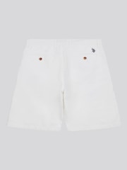 U.S. Polo Assn White Mens Linen Blend Chino Shorts - Image 7 of 9