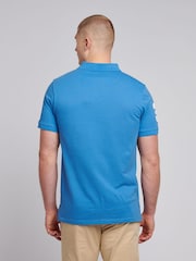 U.S. Polo Assn Blue Mens Player 3 Pique Polo Shirt - Image 4 of 8