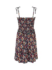 Pour Moi Black Strapless Shirred Bodice Frill Woven Beach Dress - Image 4 of 4