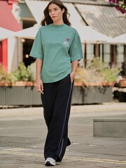 Green Graphic Dance Printed Short Sleeve Crew Neck T-Shirt - Image 2 of 9