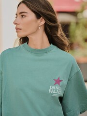 Green Graphic Dance Printed Short Sleeve Crew Neck T-Shirt - Image 5 of 9