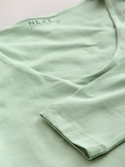 Forest Green Scoop Neck Long Sleeve Top - Image 8 of 8