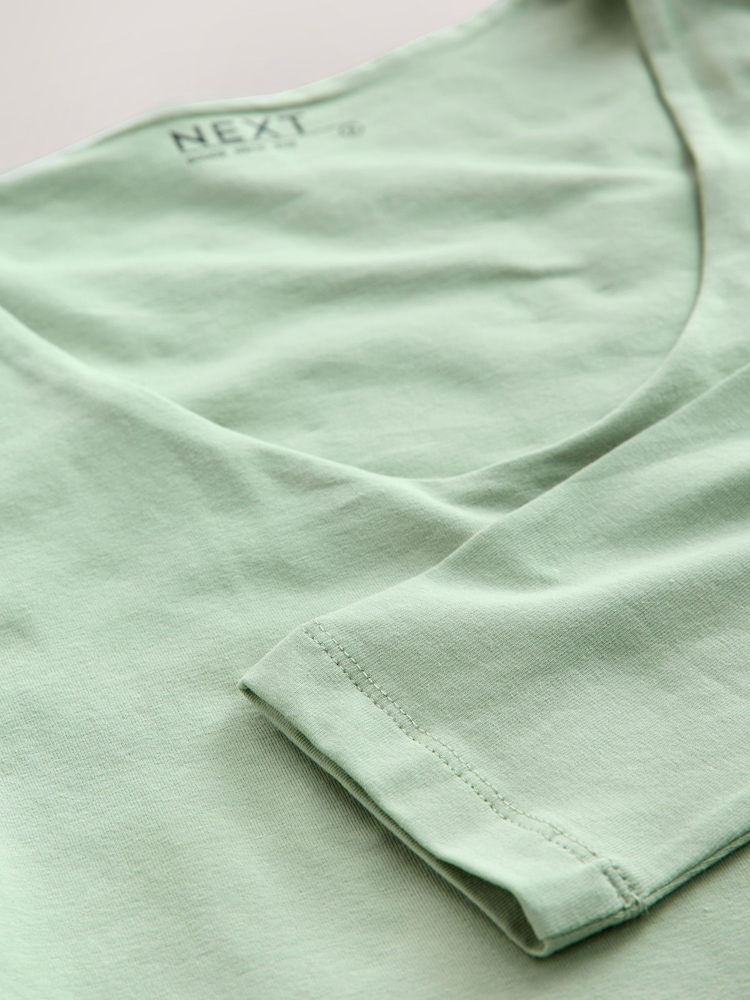 Forest Green Scoop Neck Long Sleeve Top - Image 8 of 8