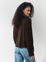 Pink/Cream/Brown Interlock Long Sleeve Crew Neck T-Shirts 3 Pack - Image 10 of 12