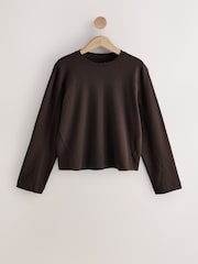 Pink/Cream/Brown Interlock Long Sleeve Crew Neck T-Shirts 3 Pack - Image 2 of 12