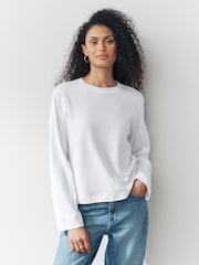Pink/Cream/Brown Interlock Long Sleeve Crew Neck T-Shirts 3 Pack - Image 8 of 12