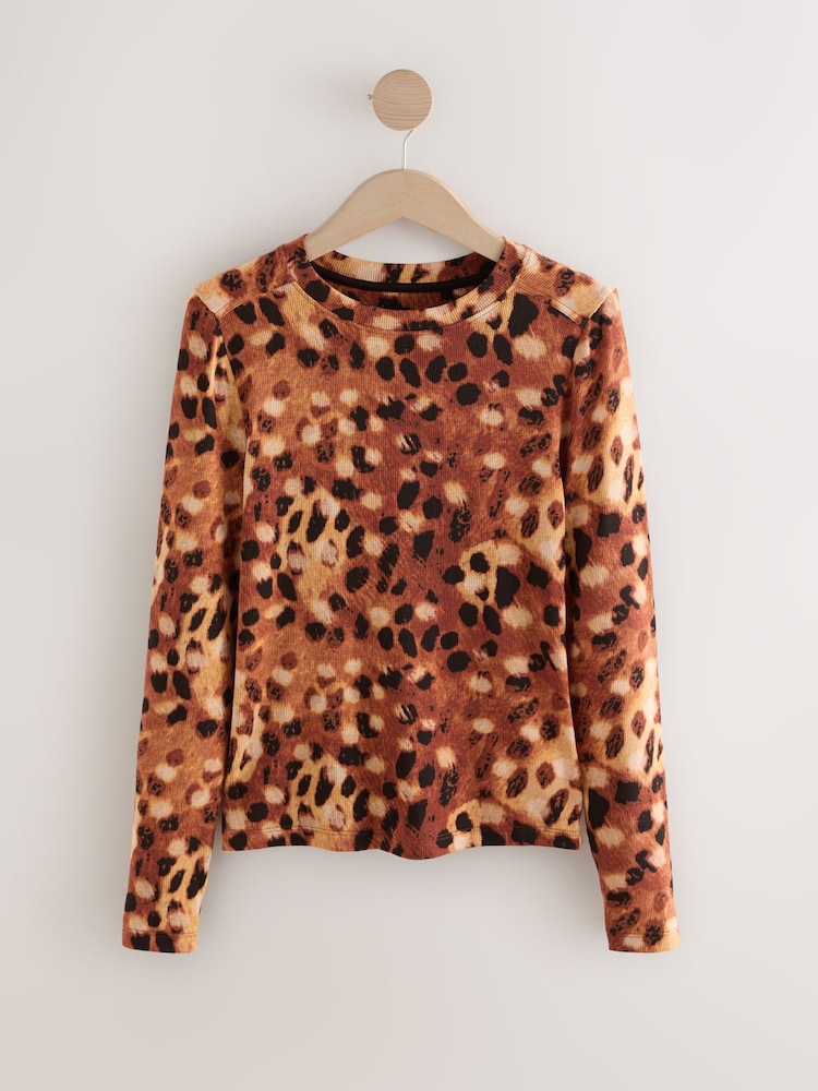 Animal Soft Touch Lightweight Ribbed Long Sleeve T-Shirt with TENCEL™ Lyocell - Image 1 of 3