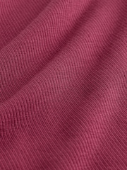Vermelho cereja - Soft Touch Lightweight Ribbed Long Sleeve T-Shirt with TENCEL™ Lyocell - Imagem 9 de 9