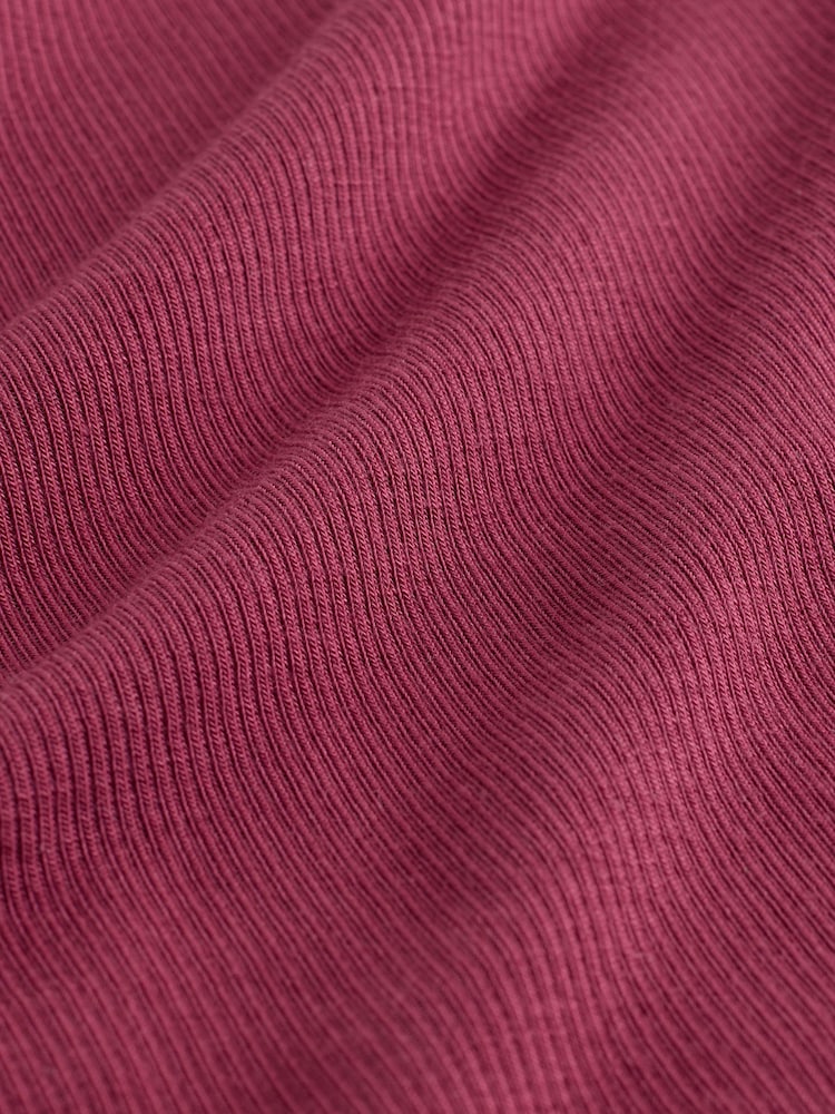 Vermelho cereja - Soft Touch Lightweight Ribbed Long Sleeve T-Shirt with TENCEL™ Lyocell - Imagem 9 de 9