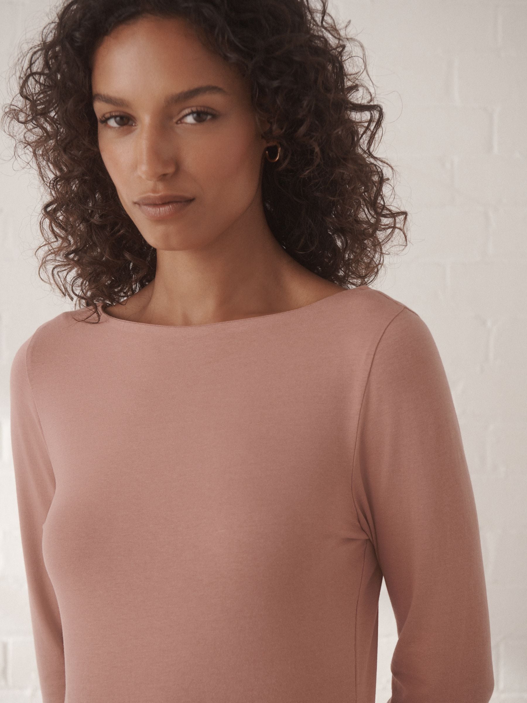 Buy Pink Long Sleeve Boat Neck T-Shirt from Next South Africa