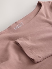 Pink Long Sleeve Boat Neck T-Shirt - Image 9 of 9