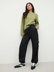 Verde oliva - Interlock Long Sleeve Crew Neck T-Shirt - Imagem 2 de 8