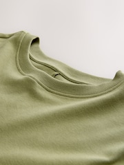 Verde oliva - Interlock Long Sleeve Crew Neck T-Shirt - Imagem 7 de 8