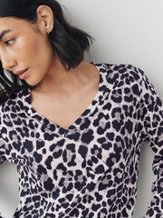 Multi Animal Multi 5 Pack Cotton Modal Blend Slouch Long Sleeve V-Neck T-Shirt - Image 12 of 12