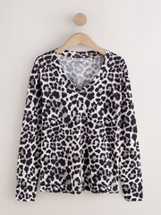 Multi Animal Multi 5 Pack Cotton Modal Blend Slouch Long Sleeve V-Neck T-Shirt - Image 2 of 12