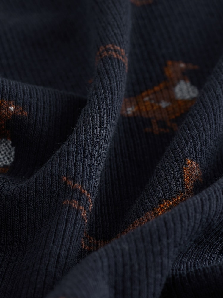 Navy Pheasant Printed High Neck Long Sleeve Top with TENCEL™ Lyocell - Image 2 of 3