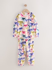 Multi Bow Print Cosy Fleece Pyjamas (9mths-16yrs) - Image 5 of 8
