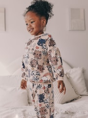 Ecru/Brown Pets Cosy Fleece Pyjamas (9mths-10yrs) - Image 1 of 9