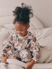 Ecru/Brown Pets Cosy Fleece Pyjamas (9mths-10yrs) - Image 4 of 9
