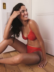 Black/Red/Cream Non Pad Full Cup Lace Bras 3 Pack - Image 3 of 11