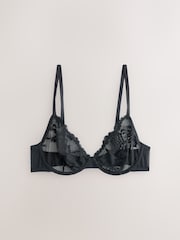 Black/Red/Cream Non Pad Full Cup Lace Bras 3 Pack - Image 7 of 11