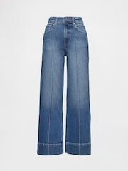 Gap Blue High Waisted Stride Wide Leg Ankle Jeans - Image 5 of 6