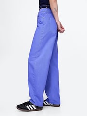 Gap Blue High Waisted Barrel Jeans - Image 3 of 6