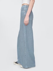 Gap Blue Stripe Mid Rise UltraSoft Baggy Jeans - Image 3 of 6