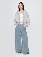 Gap Blue Stripe Mid Rise UltraSoft Baggy Jeans - Image 4 of 6