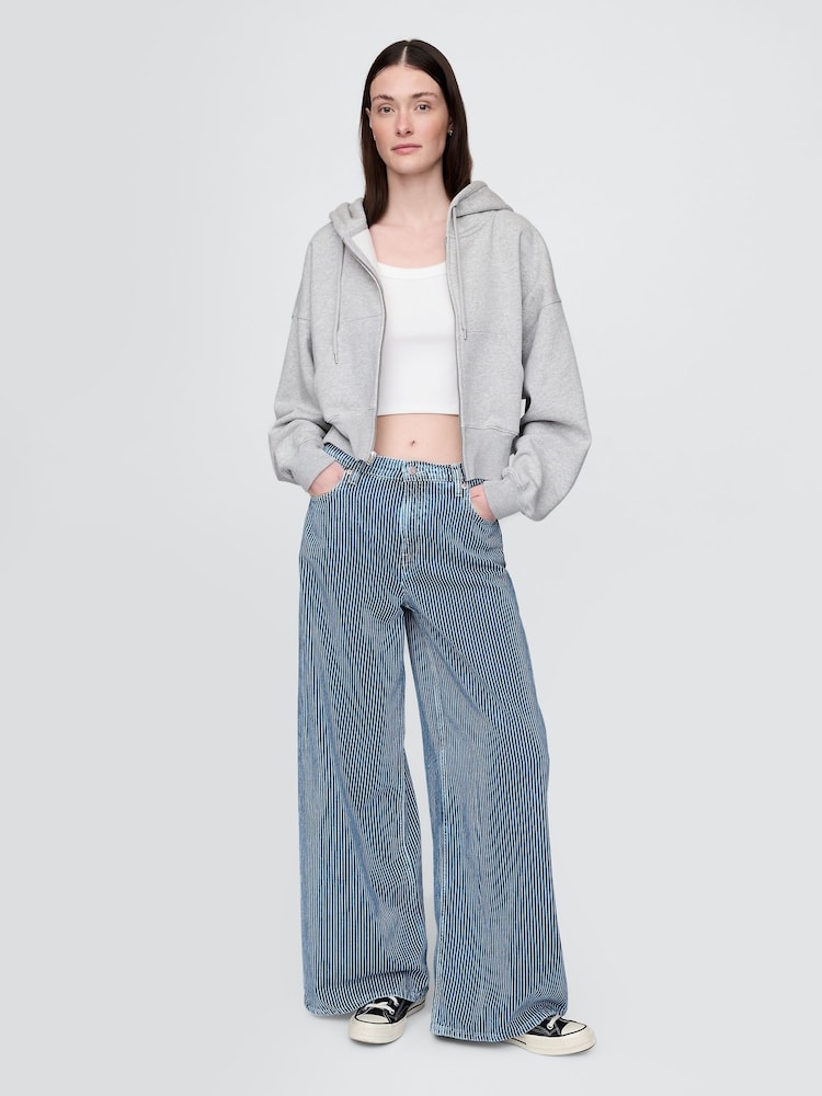 Blauw gestreept - Gap UltraSoft baggy jeans met halfhoge taille - Image 4 of 6