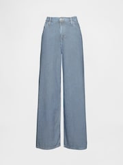 Gap Blue Stripe Mid Rise UltraSoft Baggy Jeans - Image 5 of 6