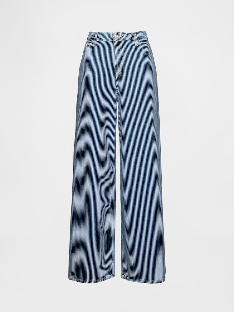 Blauw gestreept - Gap UltraSoft baggy jeans met halfhoge taille - Image 5 of 6