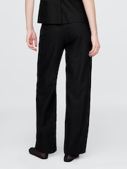 Gap Black Straight Leg Heavyweight Linen-Blend Trousers - Image 2 of 5