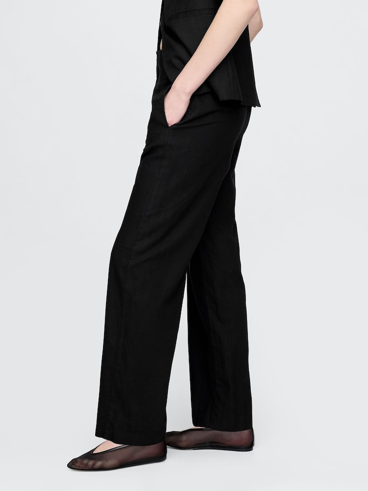 Zwart - Gap dikke linnen-mix broek - Image 3 of 5