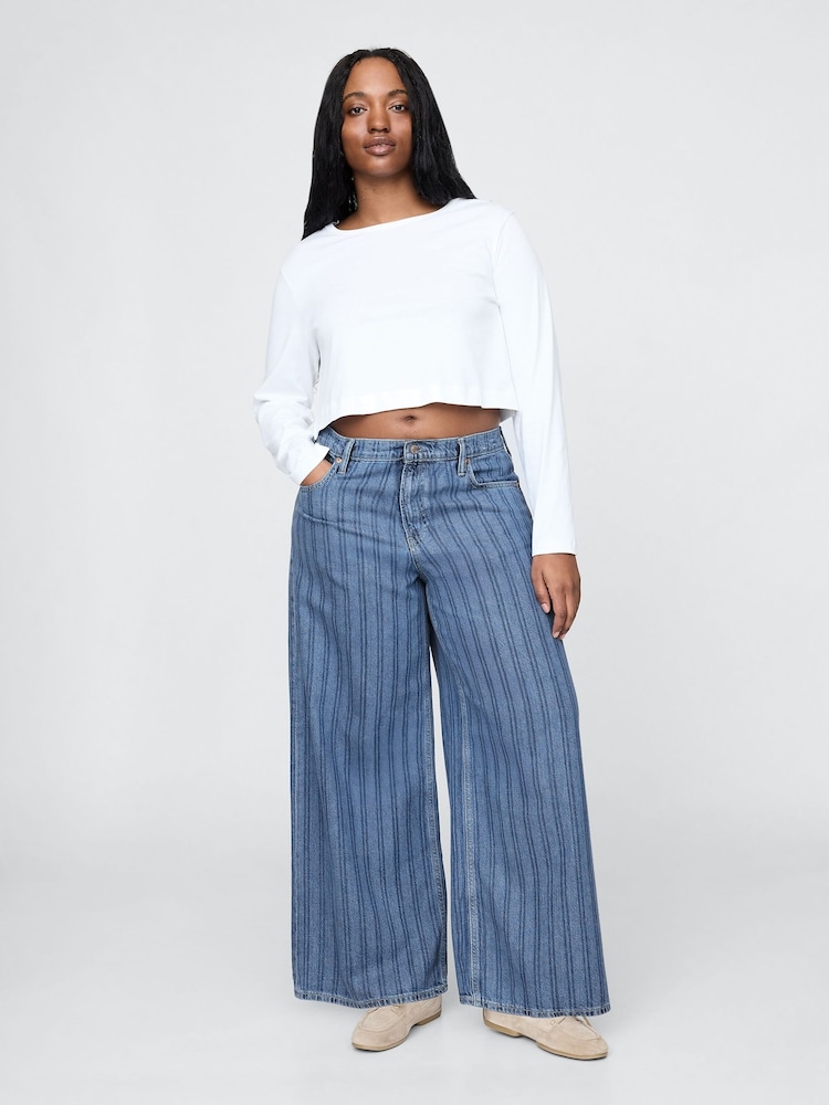 Blauw krijtstreepje - Gap UltraSoft baggy jeans met halfhoge taille - Image 5 of 9