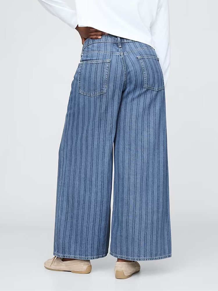 Blauw krijtstreepje - Gap UltraSoft baggy jeans met halfhoge taille - Image 6 of 9