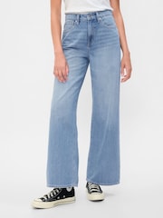 Gap Blue High Waisted Wide Leg Jeans - Image 1 of 7