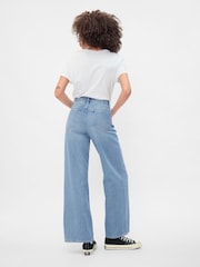 Gap Blue High Waisted Wide Leg Jeans - Image 3 of 7