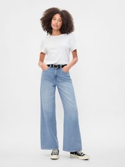 Gap Blue High Waisted Wide Leg Jeans - Image 5 of 7